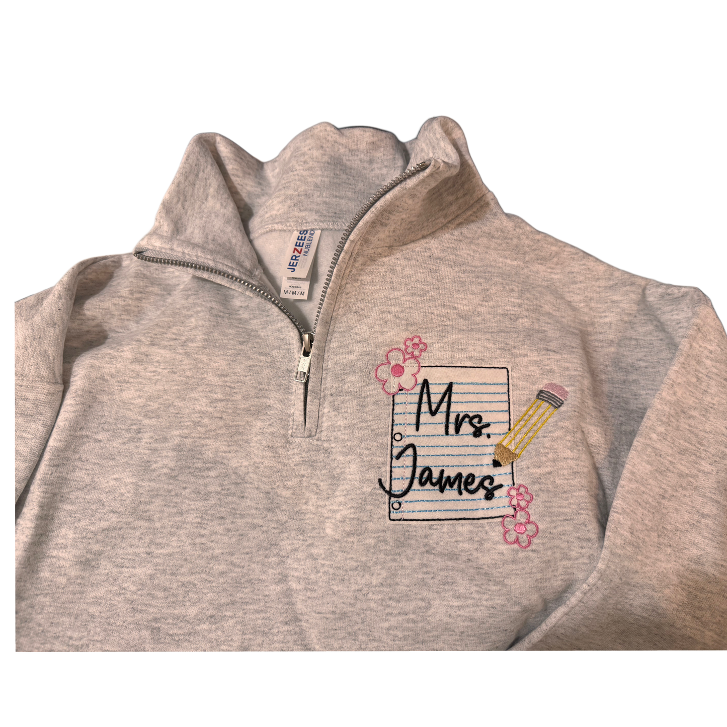 Notebook/pencil Quarter Zip Custom