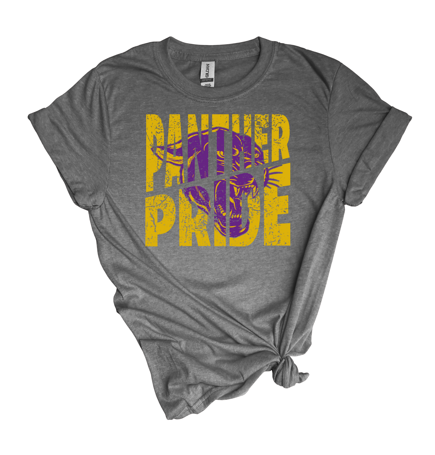 Graphite Heather Panther Pride (Unisex softstyle t-shirt)