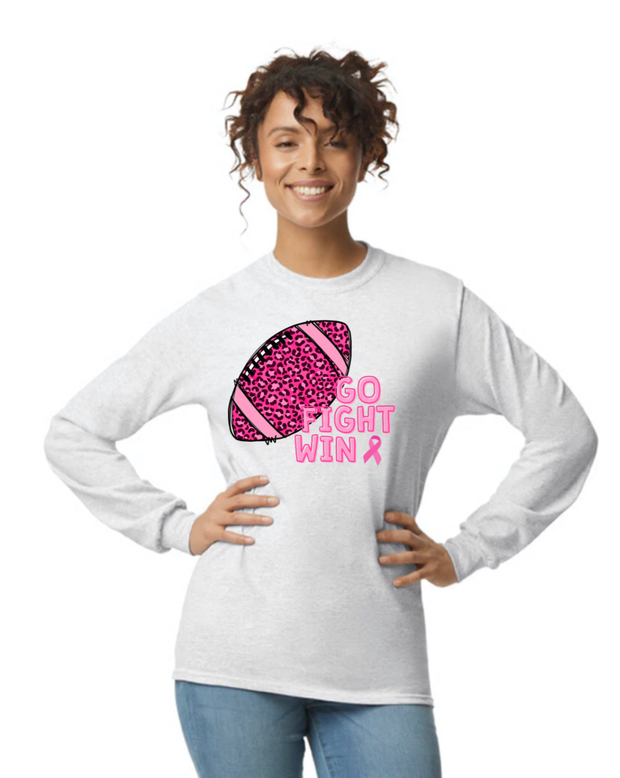 Go Fight Win Breast Cancer Long Sleeve