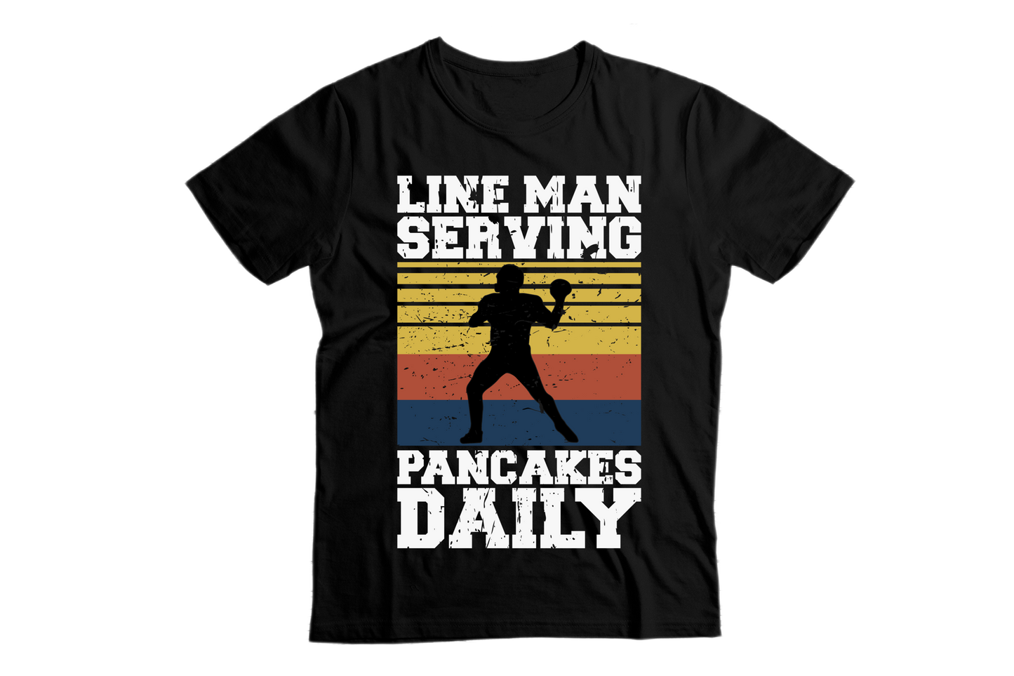 Adult Lineman Serving Pancakes Daily