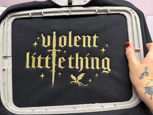 Violent Little thing embroidered crewneck