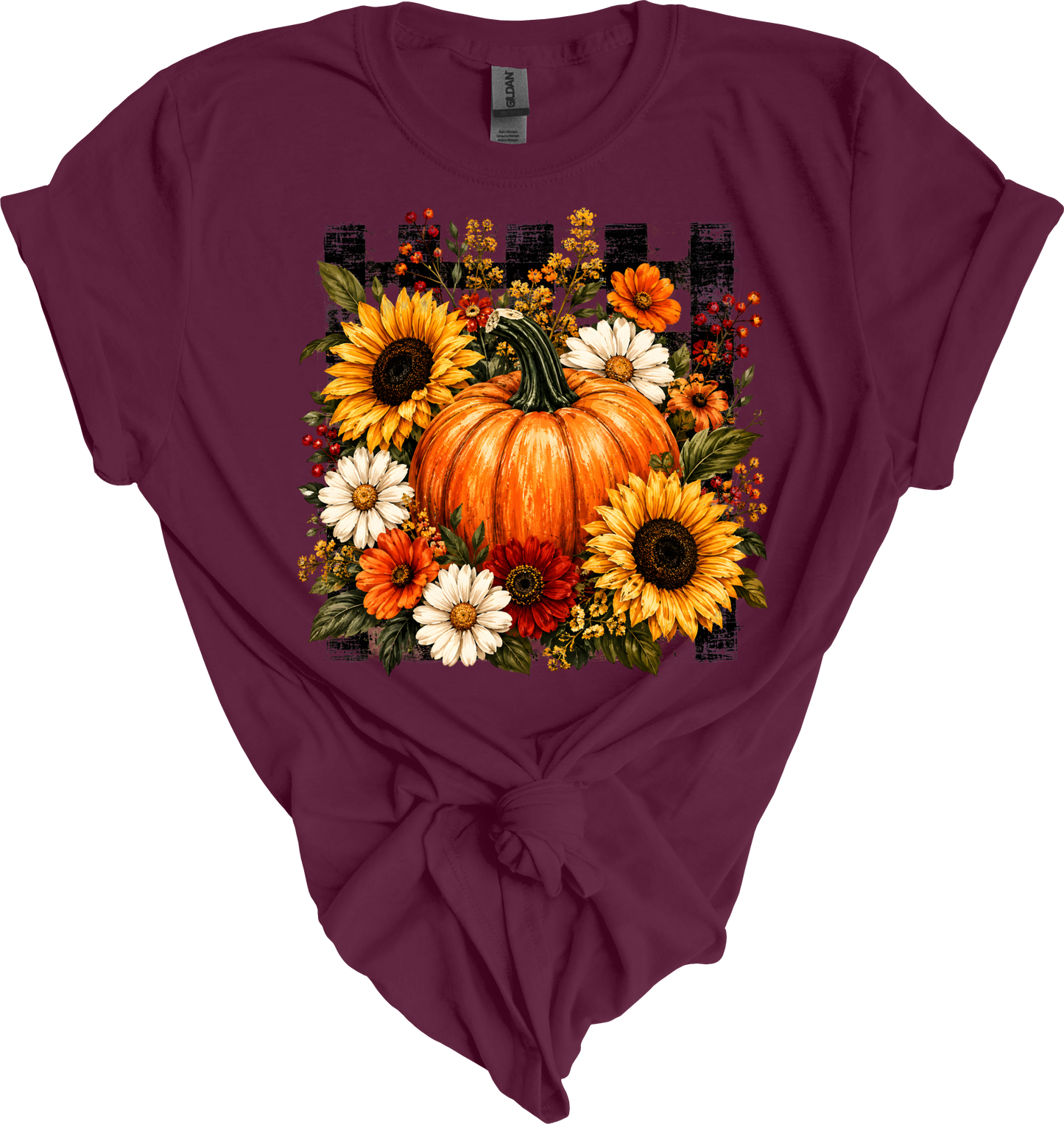 Pumpkins and sunflowers