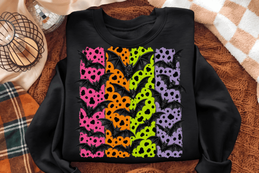 Neon leopard bats