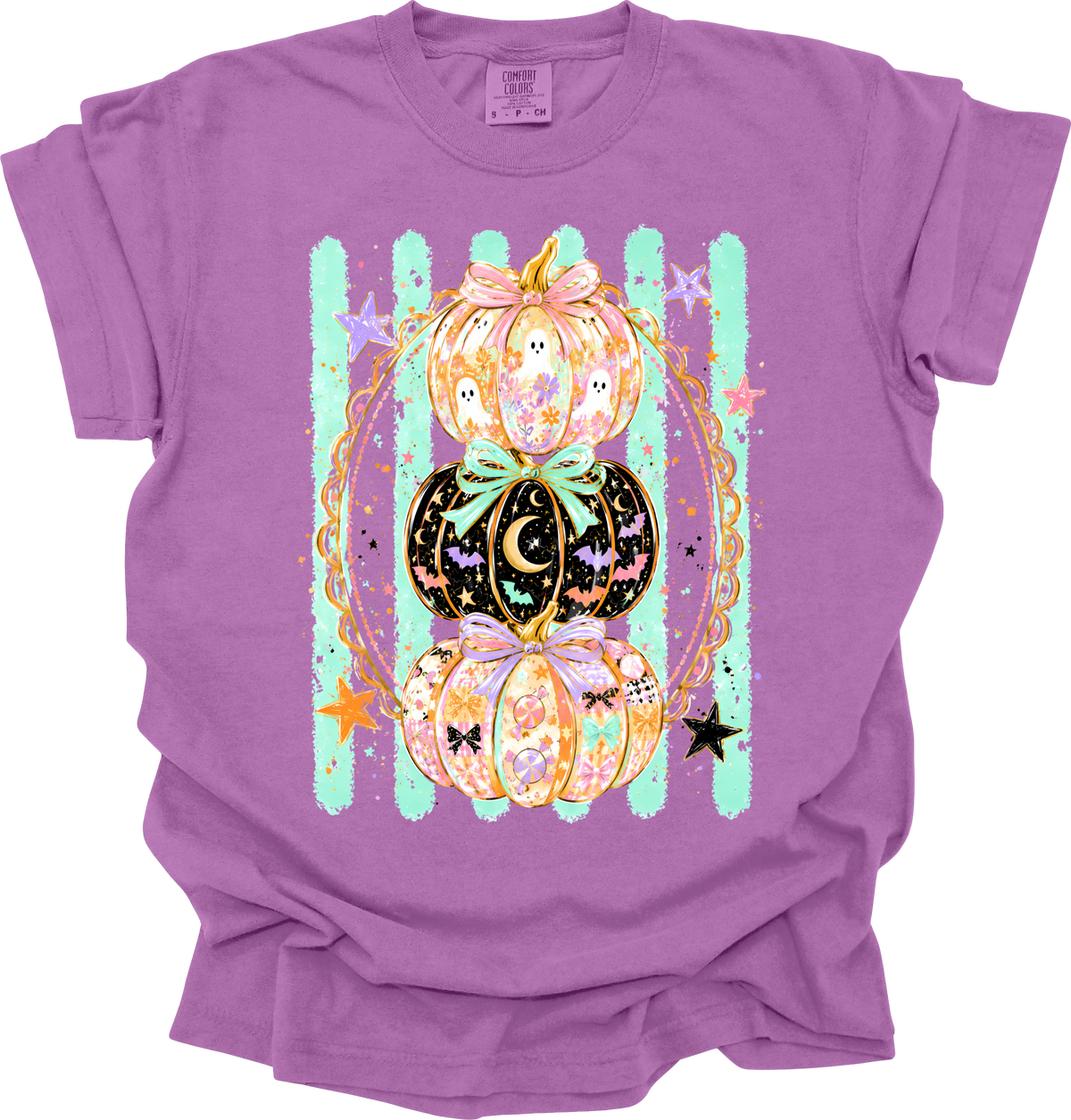 Stacked pumpkin coquette Comfort Colors