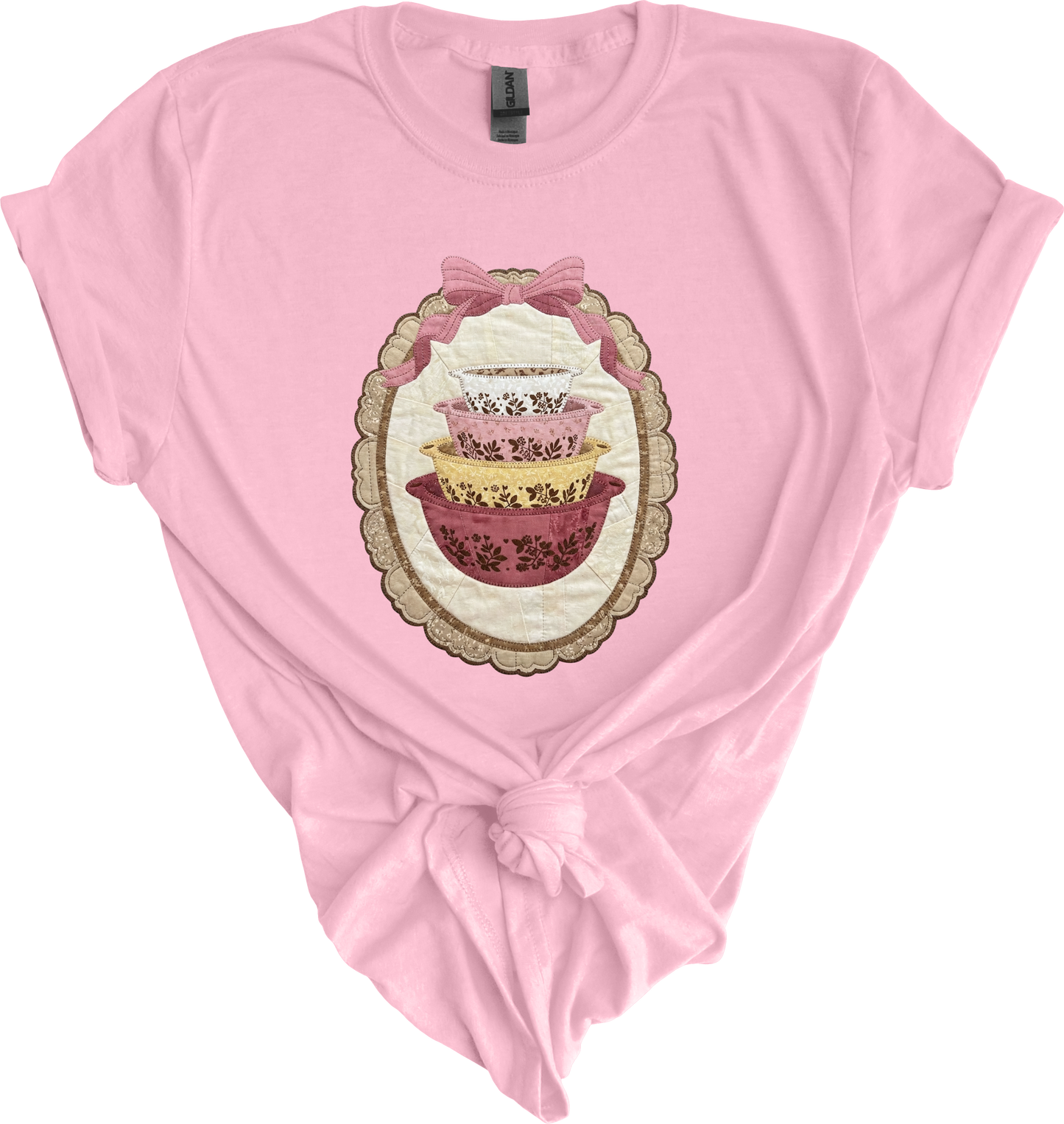 Vintage Pyrex faux quilt