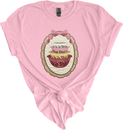 Vintage Pyrex faux quilt