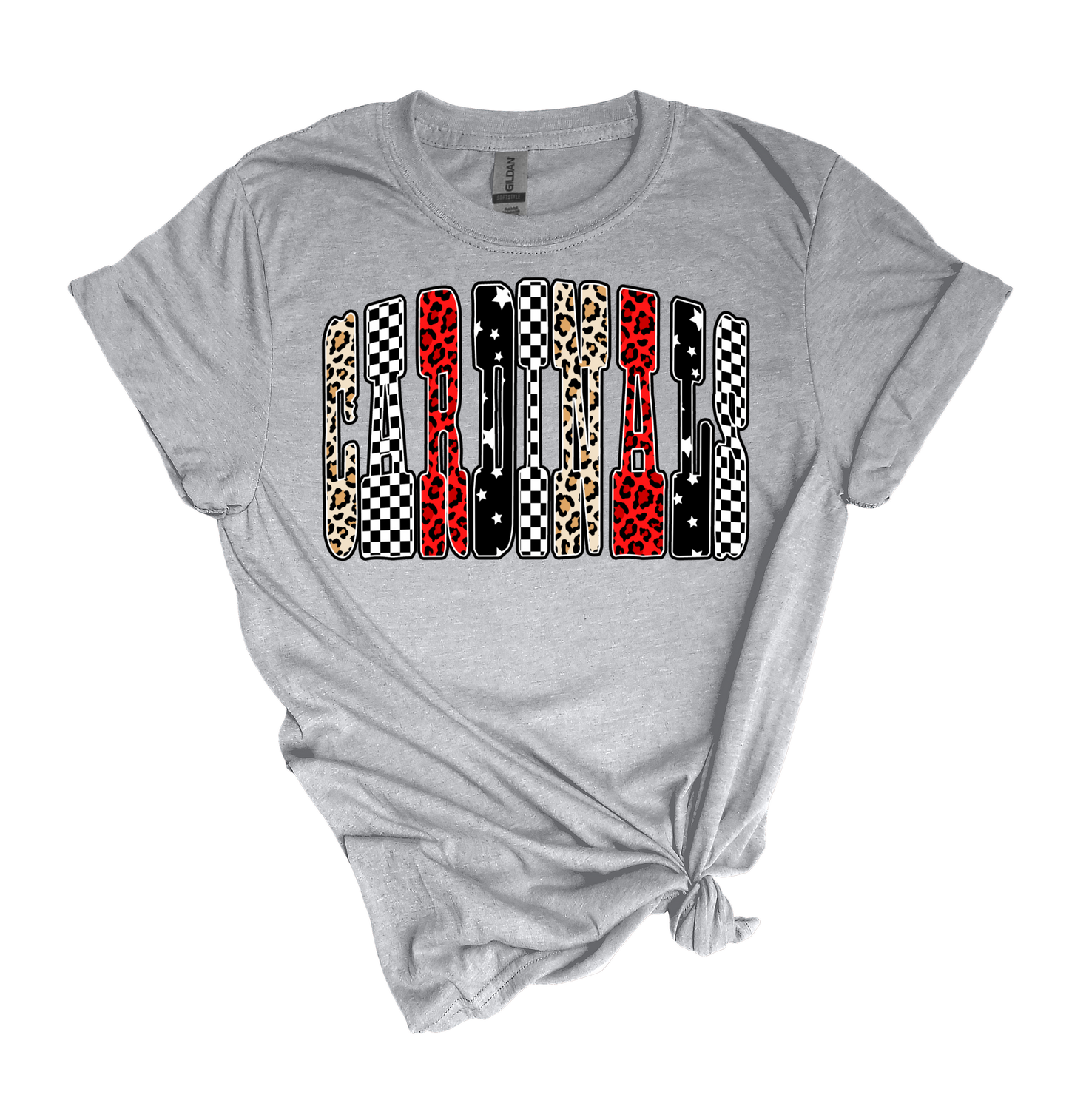 Cardinals retro checkered leopard