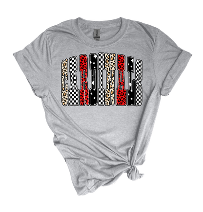 Cardinals retro checkered leopard