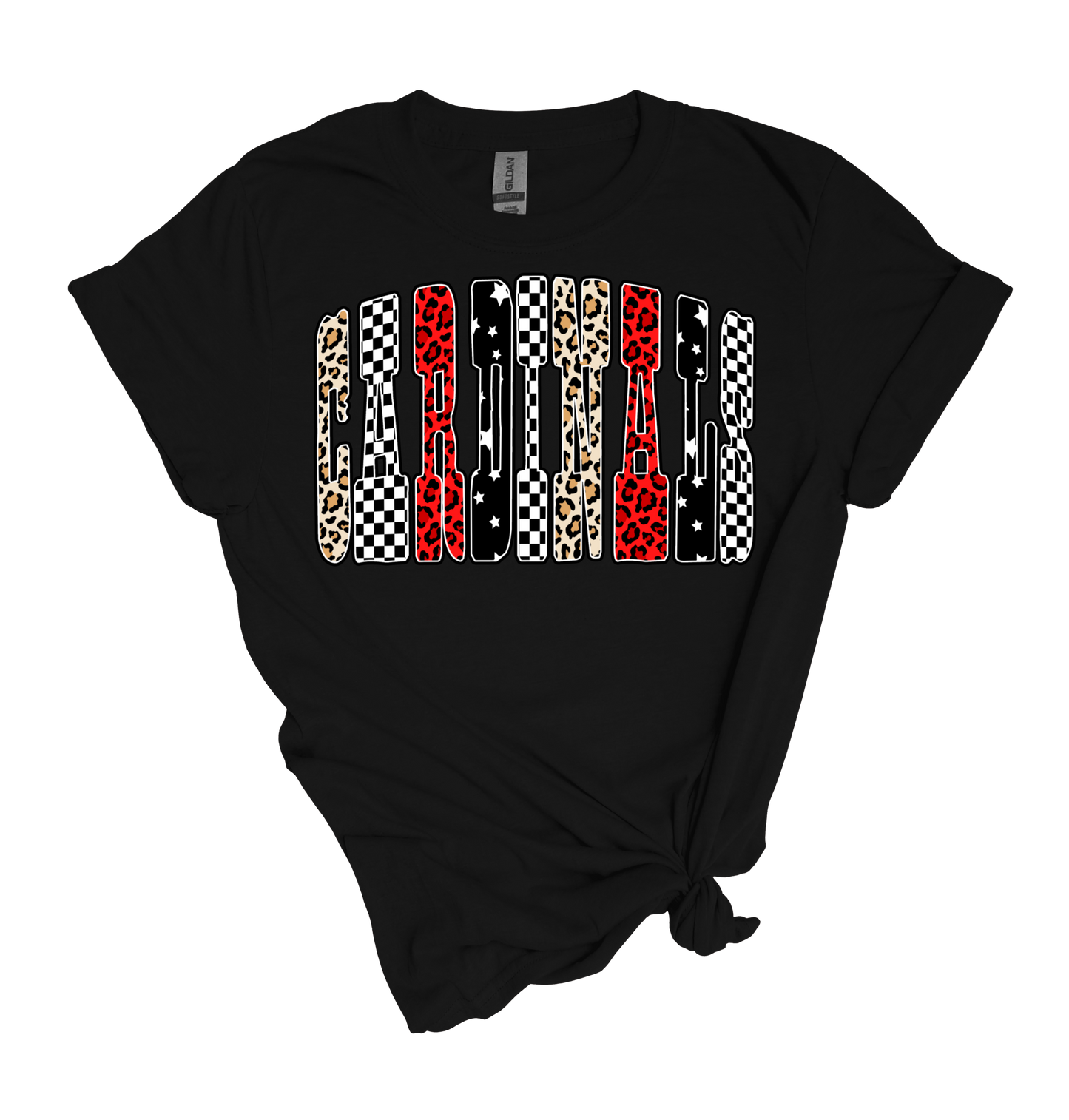 Cardinals retro checkered leopard