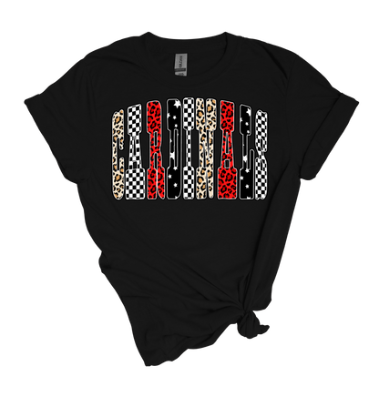 Cardinals retro checkered leopard