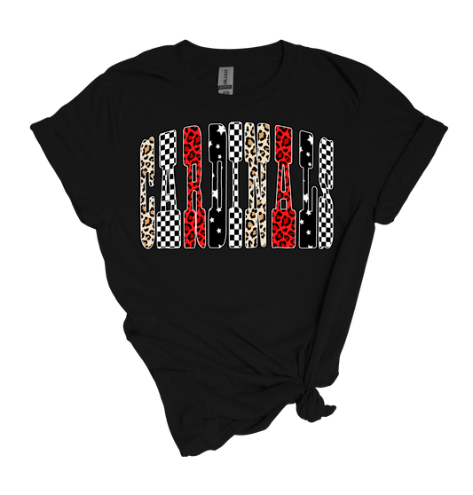 Cardinals retro checkered leopard