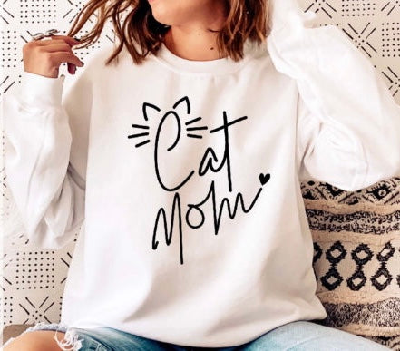 Cat Mom Crew Neck